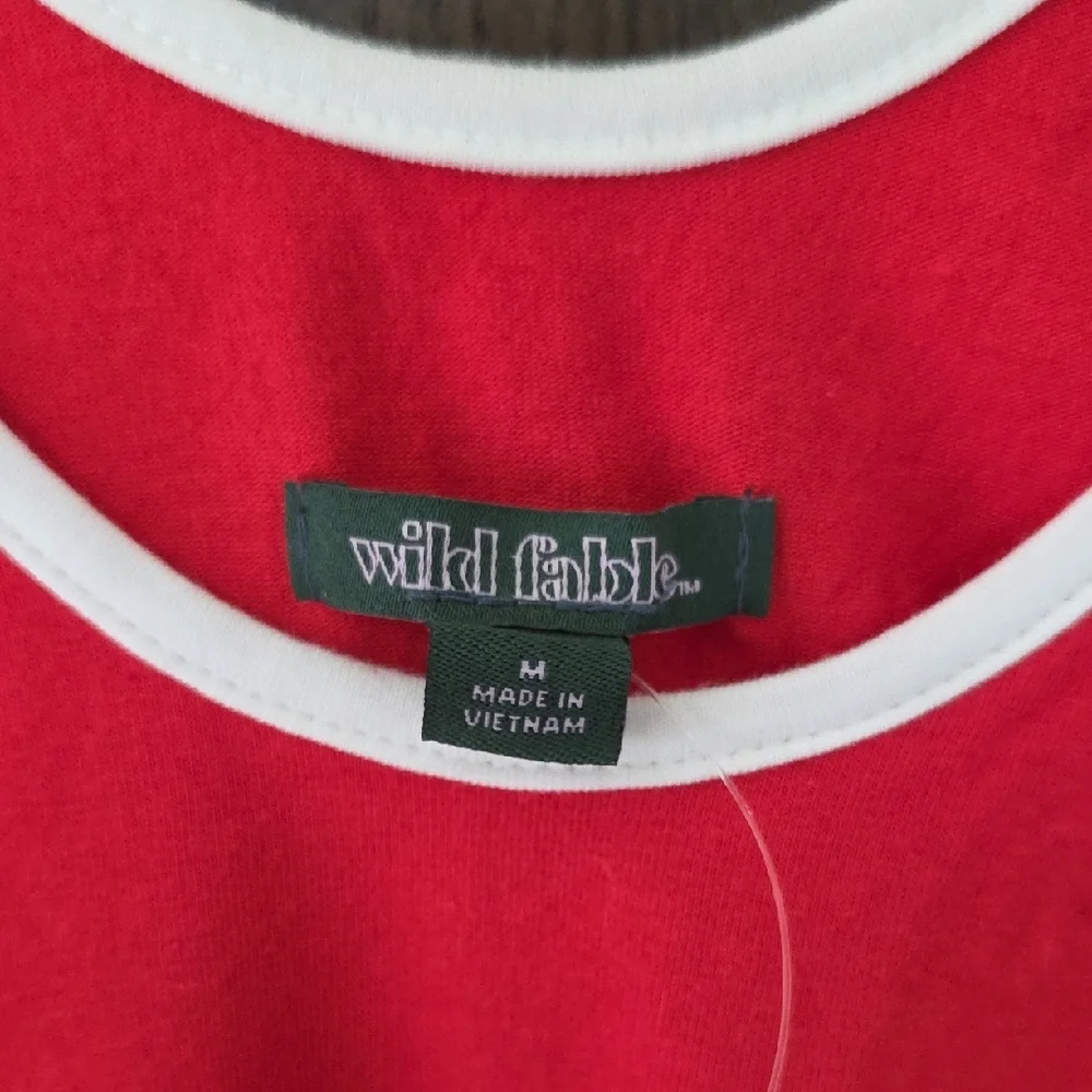 wild fable Red Tank Top with White Trim - Picture 2 of 3
